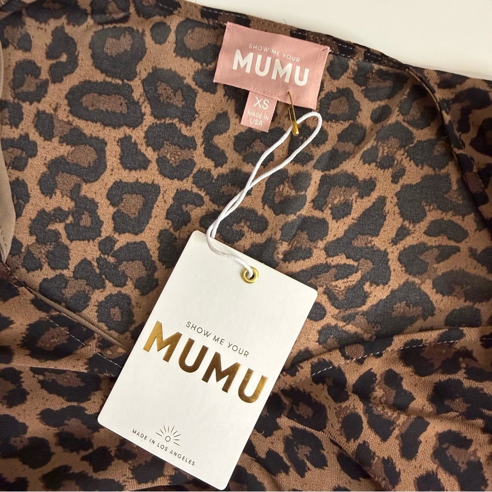 Show Me Your Mumu Fleetwood Mini Dress Cheetah Leopard XS NWT - Picture 8 of 10